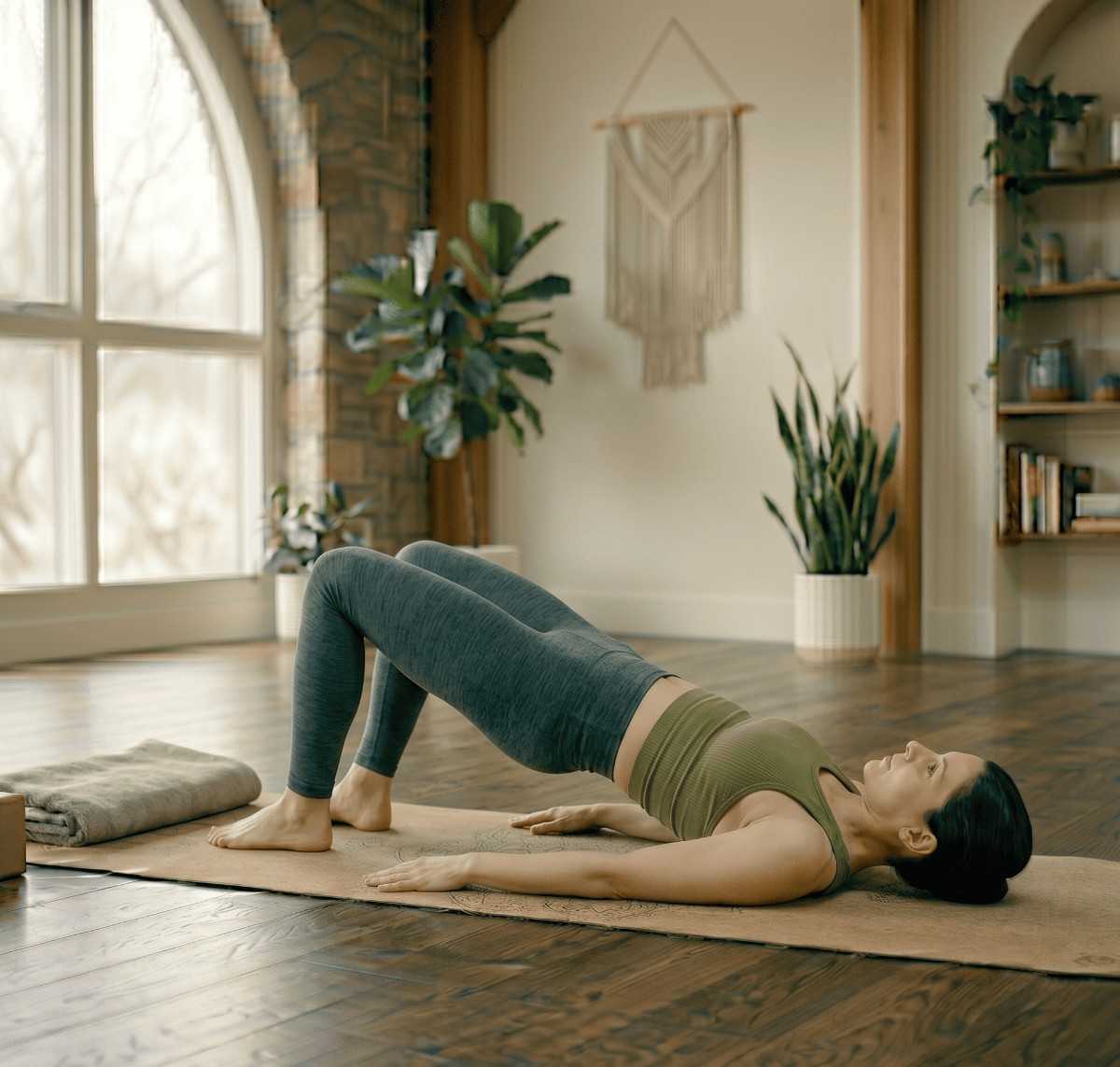 Glute bridge exercise