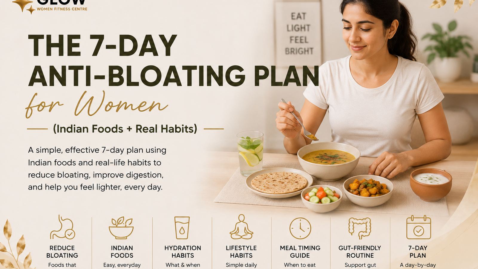 The 7-Day Anti-Bloating Plan for Women (Indian Foods + Real Habits)
