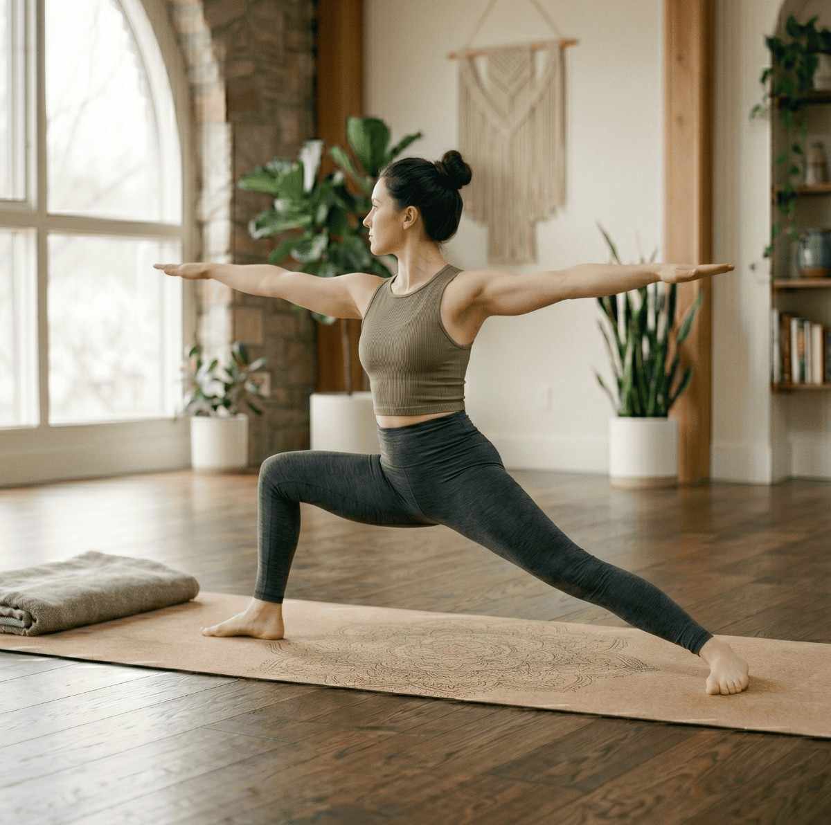 Warrior II yoga pose