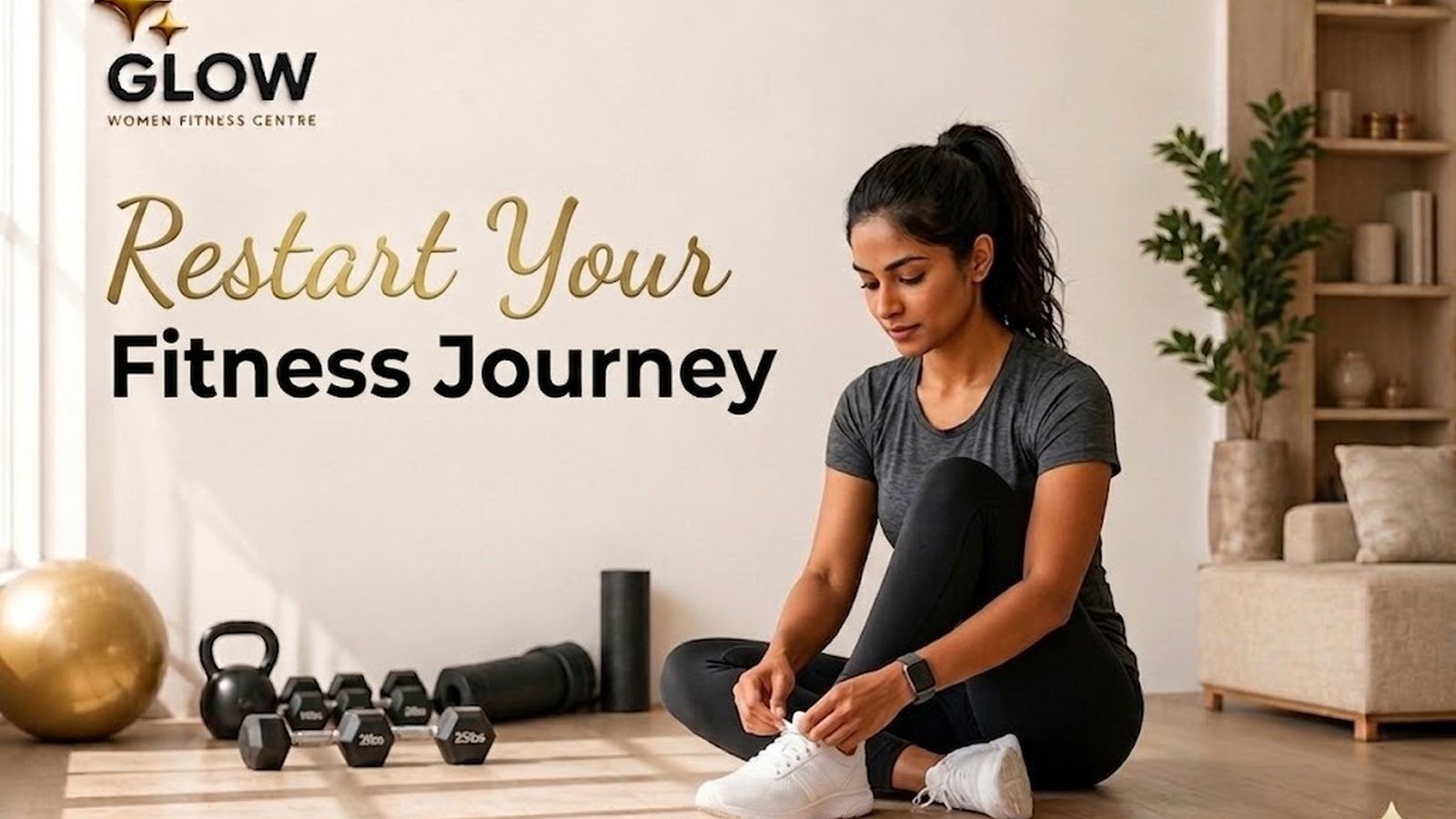 Indian woman returning to fitness after years off, starting with a walk