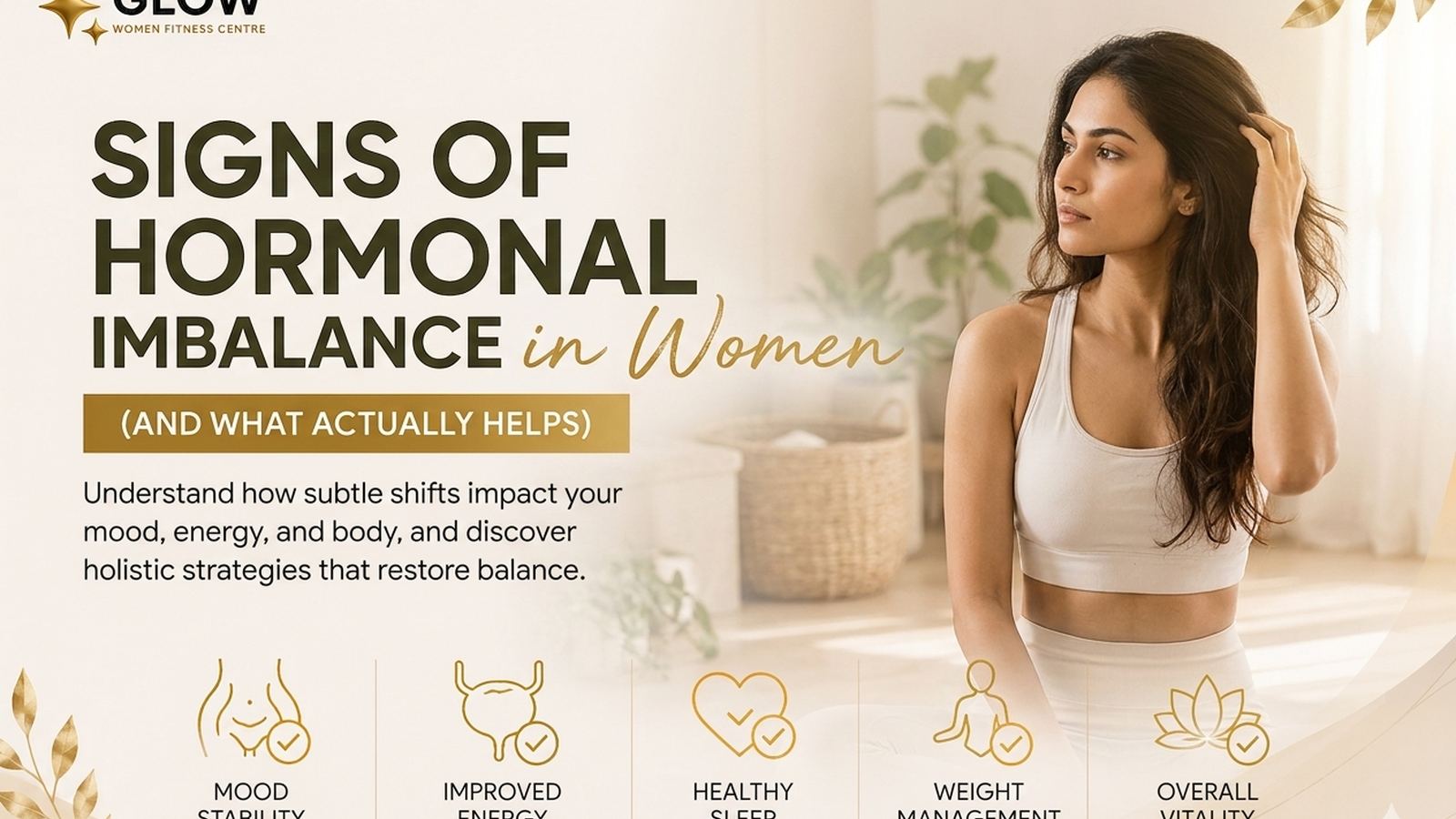 Woman tracking hormonal symptoms and energy